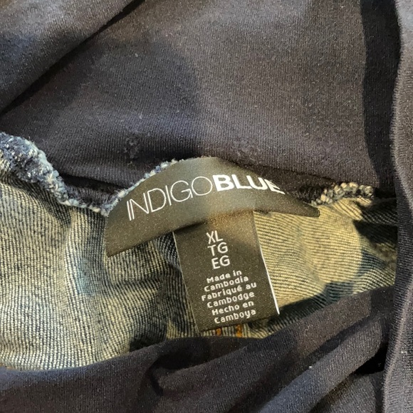 Indigo Blue Denim - Maternity crop jeans